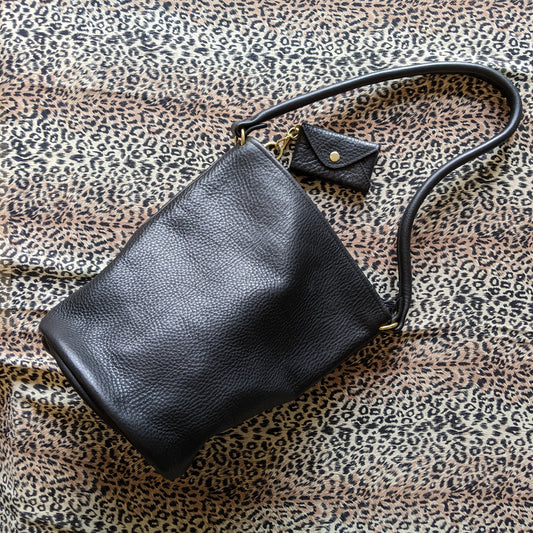Black Forever Bucket Bag with Envelope Clip wallet