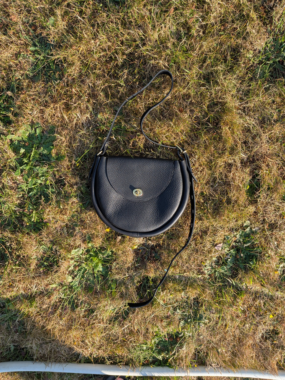 Underarm Bag with Brass Lock