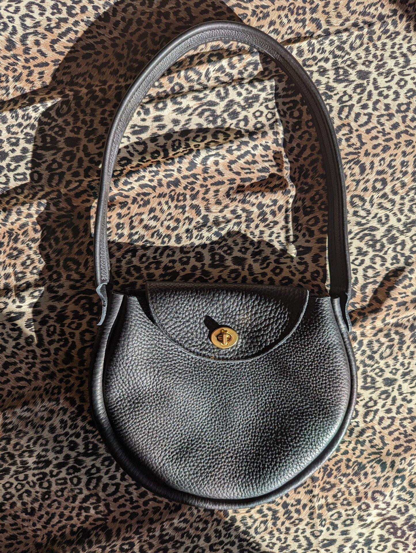 Underarm Bag with Brass Lock